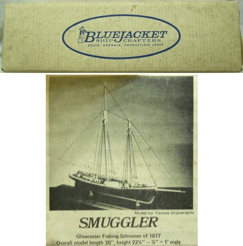 Bluejacket Smuggler Gloucester Fishing Schooner of 1877 - 30 Inch Long Wood and Metal Ship plastic model kit